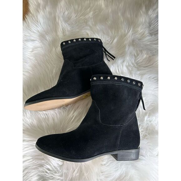 Michael kors black booties size 9m suede small heel - Picture 1 of 9